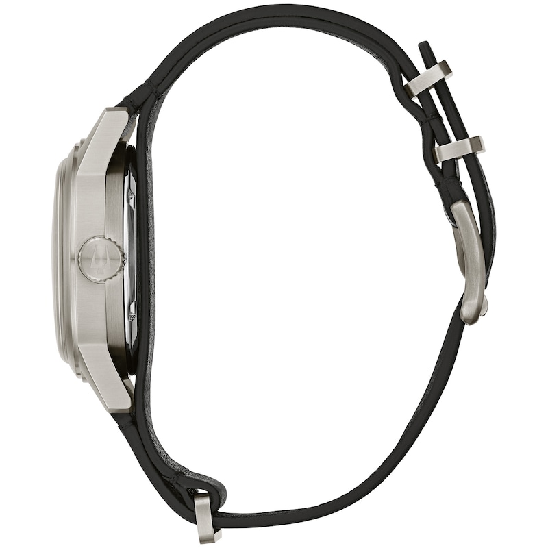 Main Image 2 of Men's Bulova Hack Automatic Strap Watch with Ivory Dial (Model: 96A246)