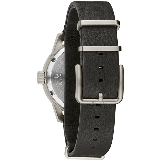 Men's Bulova Hack Automatic Strap Watch with Ivory Dial (Model: 96A246)