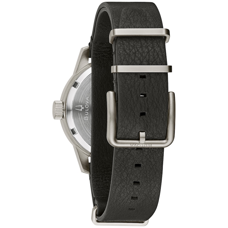 Main Image 3 of Men's Bulova Hack Automatic Strap Watch with Ivory Dial (Model: 96A246)