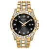 Thumbnail Image 2 of Men's Bulova Black and White Crystal Accent Gold-Tone Watch with Black Dial and Dog Tag Pendant Box Set (Model: 98K107)