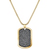 Thumbnail Image 3 of Men's Bulova Black and White Crystal Accent Gold-Tone Watch with Black Dial and Dog Tag Pendant Box Set (Model: 98K107)