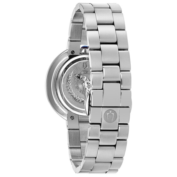 Ladies’ Bulova Rubaiyat 1/8 CT. T.w. Diamond Watch with Blue Dial (Model: 96R225)