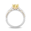 Thumbnail Image 3 of Enchanted Disney Belle Lemon Quartz and 1/3 CT. T.W. Diamond Engagement Ring in 14K Two-Tone Gold