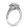 Thumbnail Image 3 of Vera Wang Love Collection 1 CT. T.W. Emerald-Cut Diamond Frame Engagement Ring in 14K White Gold with Black Rhodium