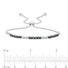 Thumbnail Image 3 of 3/4 CT. T.W. Enhanced Black and White Diamond Stripes Bolo Bracelet in Sterling Silver - 9.5"
