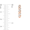 Thumbnail Image 3 of 1/3 CT. T.W. Diamond Cascading Five Stone Hoop Earrings in 10K Rose Gold