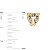 Thumbnail Image 3 of Wonder Woman™ Collection 1/15 CT. T.W. Champagne Diamond Cheetah Stud Earrings in 10K Gold and Black Rhodium