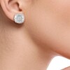 3 CT. T.W. Quad Diamond Frame Stud Earrings in 10K White Gold