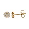 Thumbnail Image 1 of 1/4 CT. T.W. Composite Diamond Flower Stud Earrings in 10K Gold