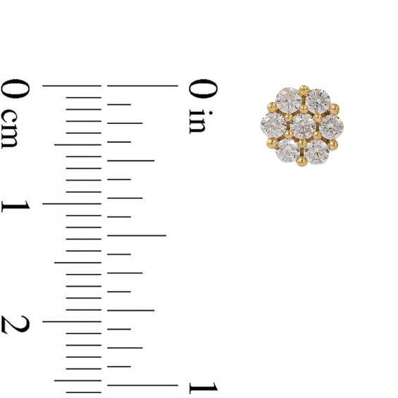 1/4 CT. T.w. Composite Diamond Flower Stud Earrings in 10K Gold