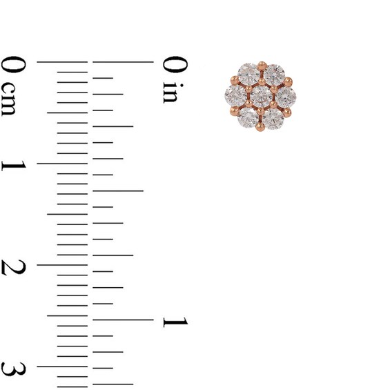 1/4 CT. T.W. Composite Diamond Flower Stud Earrings in 10K Rose Gold 1/4 CT. T.W. Composite Diamond Flower Stud Earrings in 10K Rose Gold