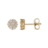 Thumbnail Image 2 of 1/3 CT. T.W. Composite Diamond Flower Stud Earrings in 10K Gold