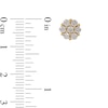 Thumbnail Image 3 of 1/3 CT. T.W. Composite Diamond Flower Stud Earrings in 10K Gold