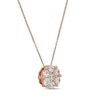 Thumbnail Image 2 of 1/5 CT. T.W. Composite Diamond Flower Pendant in 10K Rose Gold
