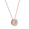 Thumbnail Image 1 of 1/5 CT. T.W. Composite Diamond Flower Pendant in 10K Rose Gold