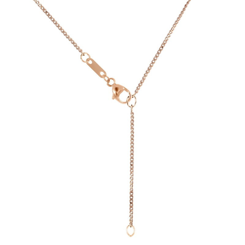 Main Image 3 of 1/5 CT. T.W. Composite Diamond Flower Pendant in 10K Rose Gold