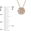 Thumbnail Image 4 of 1/5 CT. T.W. Composite Diamond Flower Pendant in 10K Rose Gold