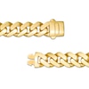 Thumbnail Image 2 of Men's 1-3/8 CT. T.W. Diamond ID Curb Chain Bracelet in 10K Gold - 8.25"