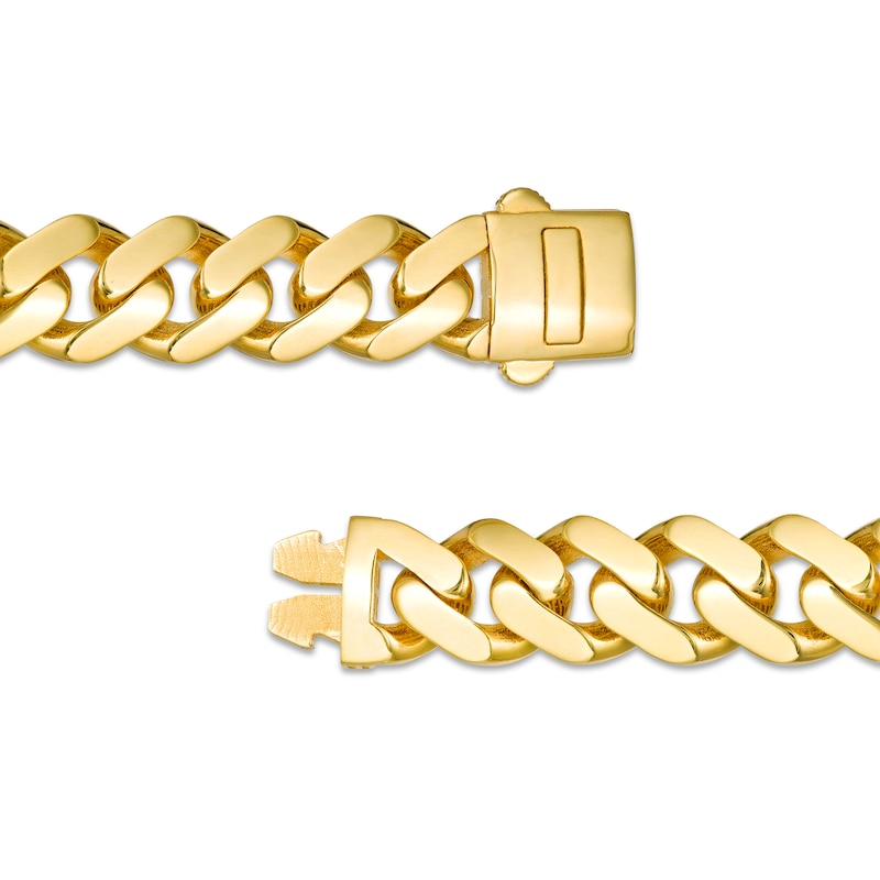 Main Image 3 of 1-3/8 CT. T.W. Diamond ID Curb Chain Bracelet in 10K Gold - 8.25"