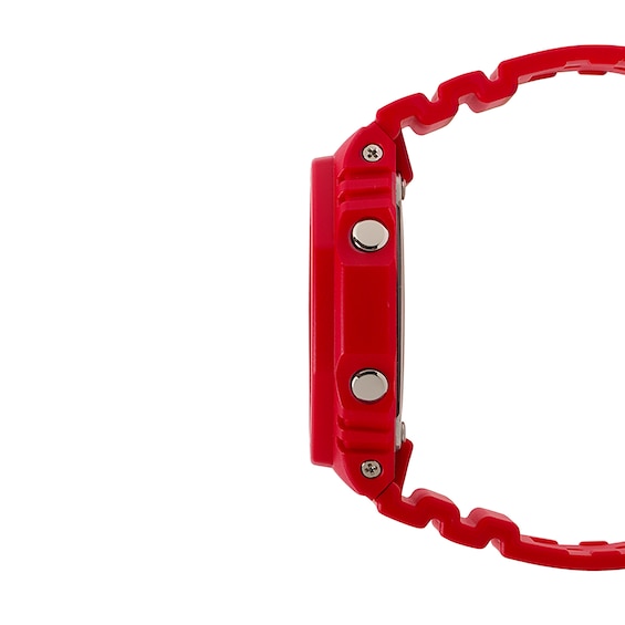 Men's Casio G-Shock Classic Red Resin Strap Watch with Red Dial (Model: Ga2100-4A)