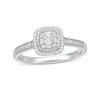 Thumbnail Image 1 of 1/8 CT. T.W. Diamond Cushion Frame Promise Ring in Sterling Silver