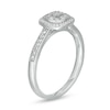 Thumbnail Image 3 of 1/8 CT. T.W. Diamond Cushion Frame Promise Ring in Sterling Silver