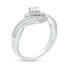 Thumbnail Image 3 of 1/10 CT. T.W. Diamond Three Stone Twist Shank Promise Ring in Sterling Silver