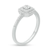 Thumbnail Image 3 of 1/6 CT. T.W. Diamond Double Cushion Frame Promise Ring in 10K White Gold