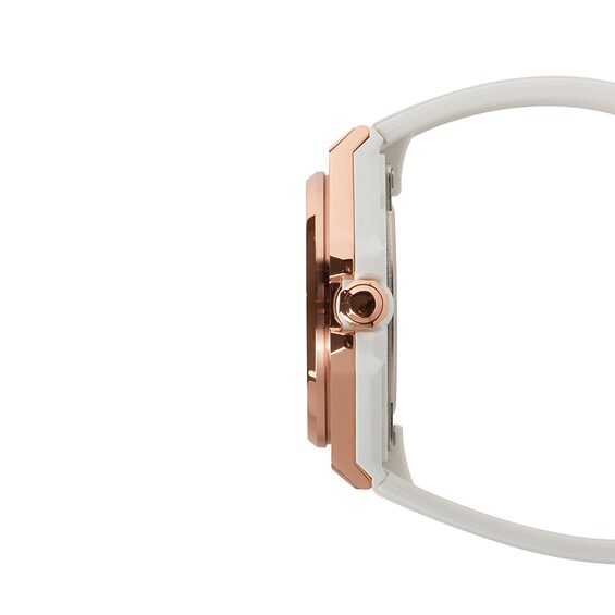 Ladies' Casio G-Shock Rose-Tone White Resin Strap Watch with Silver-Tone Dial (Model: MSGS500G-7A2) Ladies' Casio G-Shock Rose-Tone White Resin Strap Watch with Silver-Tone Dial (Model: MSGS500G-7A2)