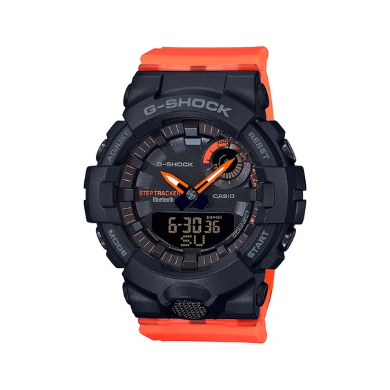 Ladies' Casio G-Shock S-Series Orange Resin Strap Watch with Black Dial (Model: GMAB800SC-1A4) Ladies' Casio G-Shock S-Series Orange Resin Strap Watch with Black Dial (Model: GMAB800SC-1A4)