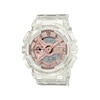Thumbnail Image 0 of Ladies' Casio G-Shock S Series Clear Resin Strap Watch with Rose-Tone Dial (Model: GMAS110SR-7A)