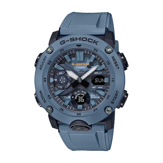Men's Casio G-Shock Classic Slate Blue Resin Strap Watch with Blue Camouflage Dial (Model: GA2000SU-2A) Men's Casio G-Shock Classic Slate Blue Resin Strap Watch with Blue Camouflage Dial (Model: GA2000SU-2A)