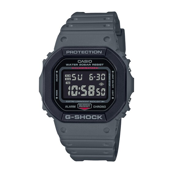 Men's Casio G-Shock Classic Grey Resin Strap Watch with Octagonal Black Dial (Model: DW5610SU-8) Men's Casio G-Shock Classic Grey Resin Strap Watch with Octagonal Black Dial (Model: DW5610SU-8)