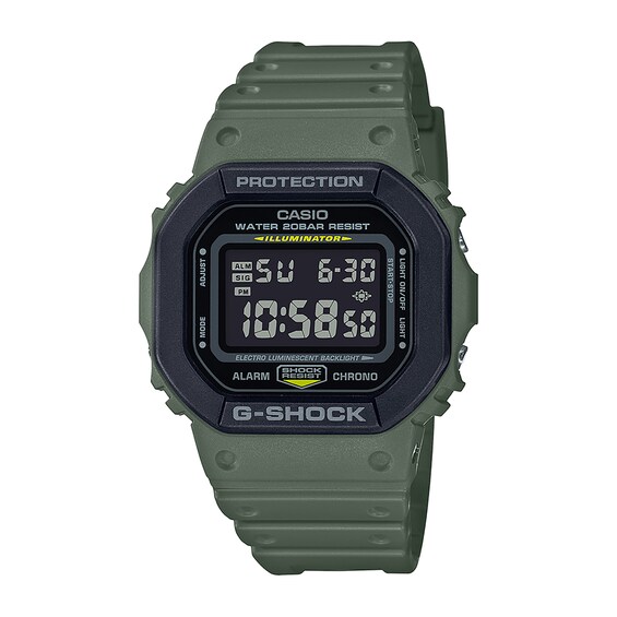 Men's Casio G-Shock Classic Green Resin Strap Watch with Octagonal Black Dial (Model: DW5610SU-3) Men's Casio G-Shock Classic Green Resin Strap Watch with Octagonal Black Dial (Model: DW5610SU-3)