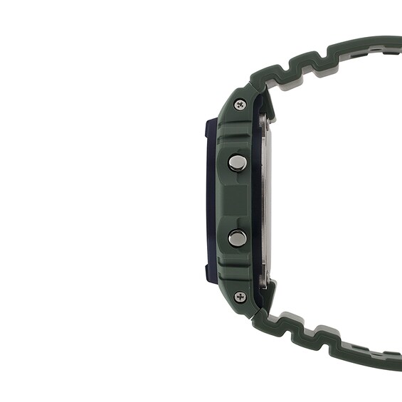 Men's Casio G-Shock Classic Green Resin Strap Watch with Octagonal Black Dial (Model: DW5610SU-