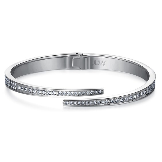 Ladies' JBW Mondrian 1/6 CT. T.w. Diamond And Crystal Accent Watch and Bangle Set (Model: J6303-SetA)