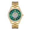 Thumbnail Image 1 of Ladies' JBW Mondrian 1/6 CT. T.W. Diamond And Crystal Accent 18K Gold Plate Watch with Green Dial (Model: J6303E)