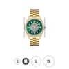 Thumbnail Image 4 of Ladies' JBW Mondrian 1/6 CT. T.W. Diamond And Crystal Accent 18K Gold Plate Watch with Green Dial (Model: J6303E)