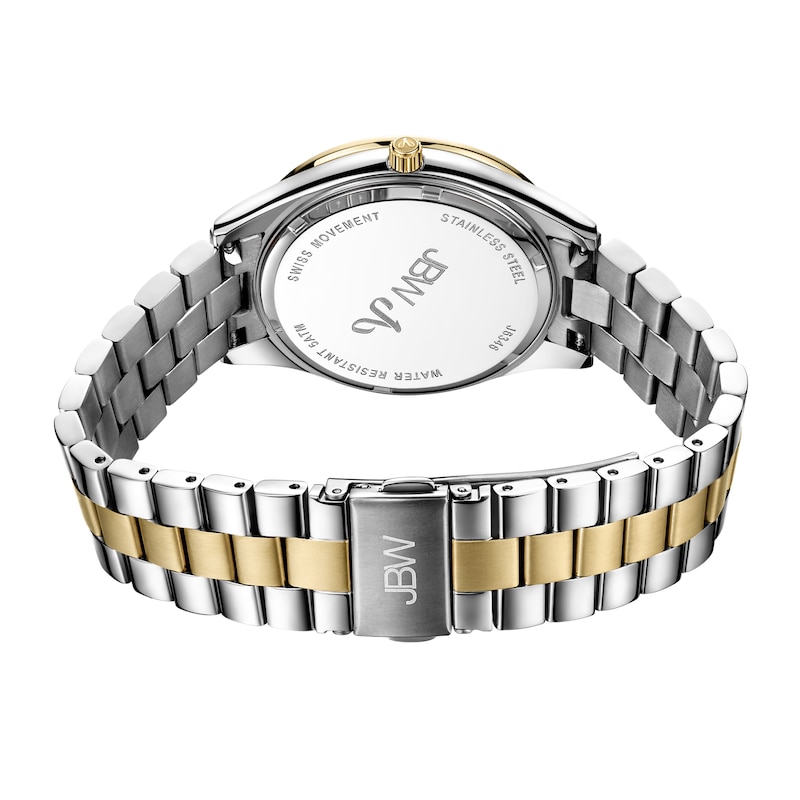 Main Image 3 of Ladies' JBW Cristal 1/8 CT. T.W. Diamond and Crystal Accent 18K Gold Plate Two-Tone Watch (Model: J6346D)