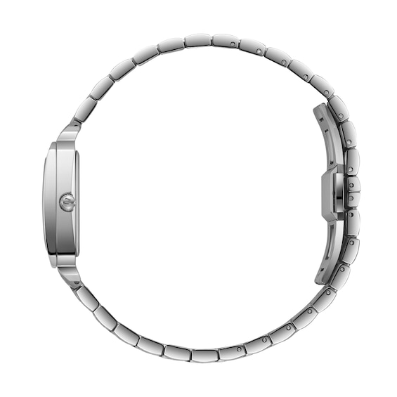 Ladies' JBW Cristal Square 1/8 CT. T.w. Diamond and Crystal Accent Watch with Silver-Tone Dial (Model: J6386C)