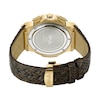 Thumbnail Image 2 of Men's JBW Saxon 1/6 CT. T.W. Diamond and Crystal Accent 18K Gold Plate Leather Strap Watch (Model: JB-6101L-E)