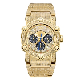 Men's JBW Phantom 2 CT. T.W. Diamond and Crystal Accent 18K Gold Plate Chronograph Watch (Model: JB-6215-200-A)