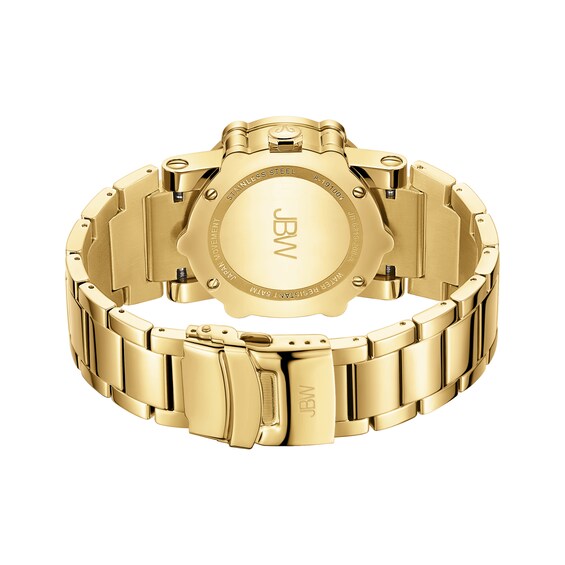 Men's JBW Phantom 2 CT. T.w. Diamond and Crystal Accent 18K Gold Plate Chronograph Watch (Model: Jb-6215-200-A)