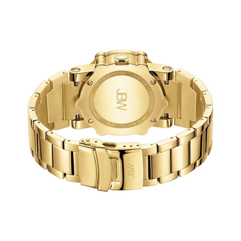 Main Image 3 of Men's JBW Phantom 2 CT. T.W. Diamond and Crystal Accent 18K Gold Plate Chronograph Watch (Model: JB-6215-200-A)