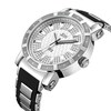 Thumbnail Image 2 of Men's JBW "562" 1/8 CT. T.W. Diamond and Crystal Accent Strap Watch with Silver-Tone Dial (Model: JB-6225-I)