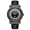 Thumbnail Image 1 of Men's JBW "562" 1/8 CT. T.W. Diamond and Crystal Accent Black IP Strap Watch with Black Dial (Model: JB-6225-K)