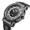 Thumbnail Image 2 of Men's JBW "562" 1/8 CT. T.W. Diamond and Crystal Accent Black IP Strap Watch with Black Dial (Model: JB-6225-K)
