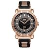 Thumbnail Image 0 of Men's JBW "562" 1/8 CT. T.W. Diamond and Crystal 18K Rose Gold Plate Strap Watch with Black Dial (Model: JB-6225-L)