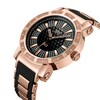 Thumbnail Image 1 of Men's JBW "562" 1/8 CT. T.W. Diamond and Crystal 18K Rose Gold Plate Strap Watch with Black Dial (Model: JB-6225-L)