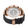 Thumbnail Image 2 of Men's JBW "562" 1/8 CT. T.W. Diamond and Crystal 18K Rose Gold Plate Strap Watch with Black Dial (Model: JB-6225-L)